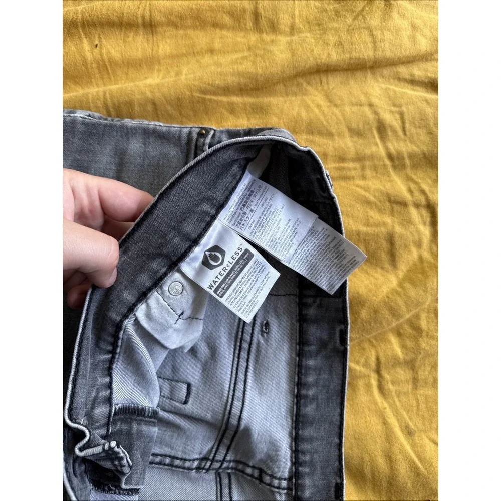 Black Levi Strauss Jeans 511 Slim Fit 38 X 30‎ Grey Faded Zipper Fly